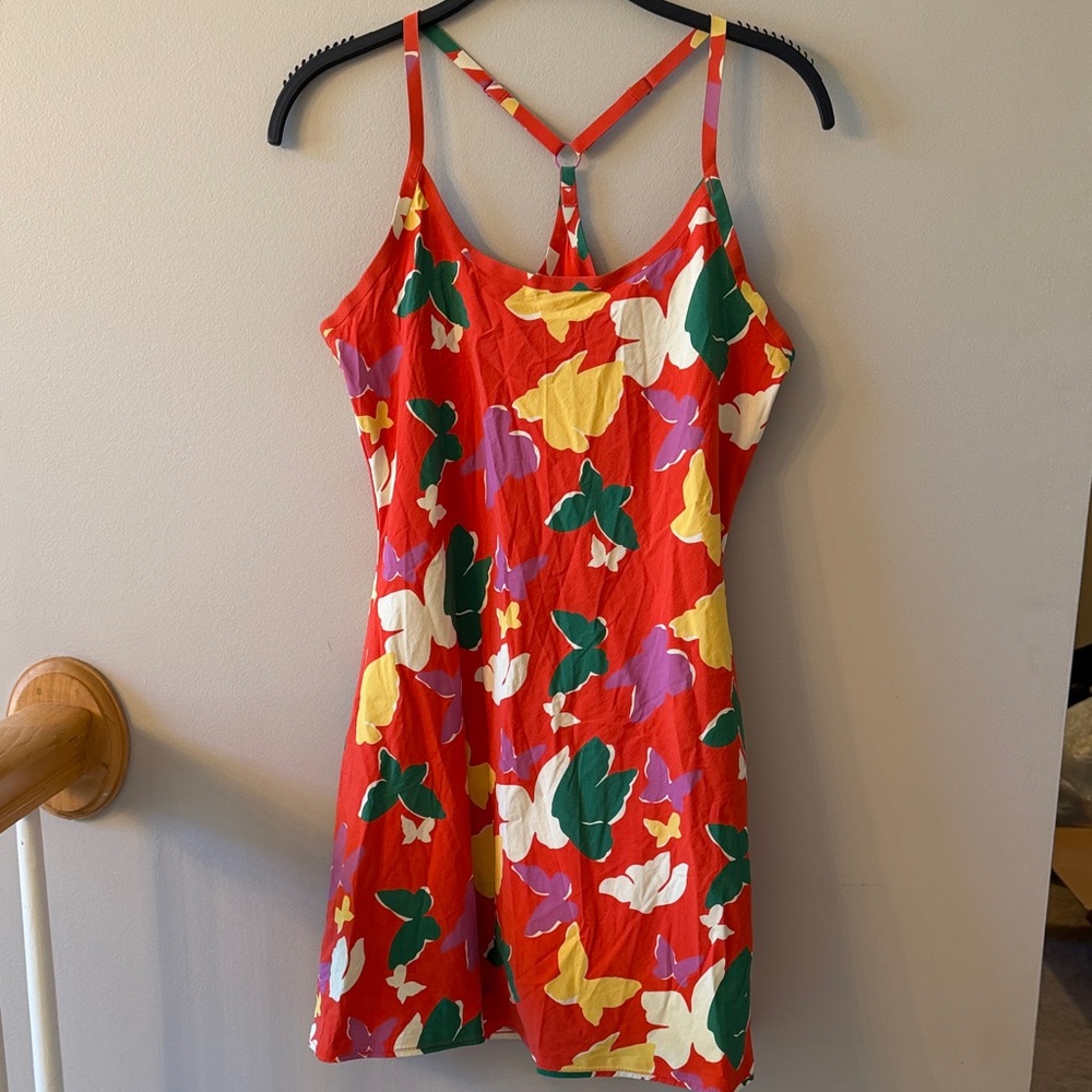 Outdoor Voices Red Floral Dress
